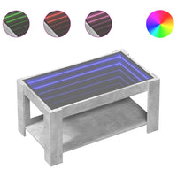 Thumbnail for LED-Couchtisch Betongrau 93x53x45 cm Holzwerkstoff