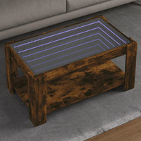 Thumbnail for LED-Couchtisch Räuchereiche 93x53x45 cm Holzwerkstoff