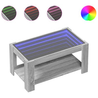 Thumbnail for LED-Couchtisch Grau Sonoma 93x53x45 cm Holzwerkstoff