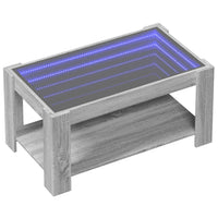 Thumbnail for LED-Couchtisch Grau Sonoma 93x53x45 cm Holzwerkstoff