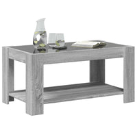Thumbnail for LED-Couchtisch Grau Sonoma 93x53x45 cm Holzwerkstoff