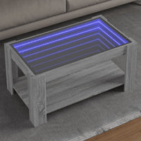 Thumbnail for LED-Couchtisch Grau Sonoma 93x53x45 cm Holzwerkstoff