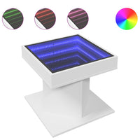Thumbnail for LED-Couchtisch Weiß 50x50x45 cm Holzwerkstoff