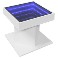 Thumbnail for LED-Couchtisch Weiß 50x50x45 cm Holzwerkstoff