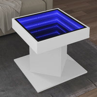 Thumbnail for LED-Couchtisch Weiß 50x50x45 cm Holzwerkstoff