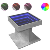 Thumbnail for LED-Couchtisch Betongrau 50x50x45 cm Holzwerkstoff