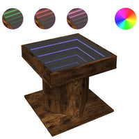 Thumbnail for LED-Couchtisch Räuchereiche 50x50x45 cm Holzwerkstoff