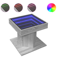 Thumbnail for LED-Couchtisch Grau Sonoma 50x50x45 cm Holzwerkstoff