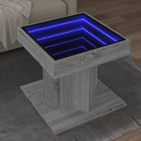 Thumbnail for LED-Couchtisch Grau Sonoma 50x50x45 cm Holzwerkstoff