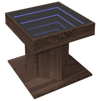 Thumbnail for LED-Couchtisch Braun Eichen-Optik 50x50x45 cm Holzwerkstoff