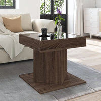 Thumbnail for LED-Couchtisch Braun Eichen-Optik 50x50x45 cm Holzwerkstoff
