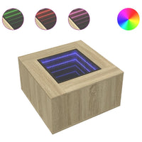 Thumbnail for LED-Couchtisch Sonoma-Eiche 60x60x40 cm Holzwerkstoff