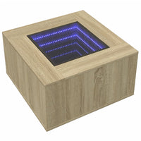 Thumbnail for LED-Couchtisch Sonoma-Eiche 60x60x40 cm Holzwerkstoff