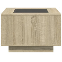 Thumbnail for LED-Couchtisch Sonoma-Eiche 60x60x40 cm Holzwerkstoff