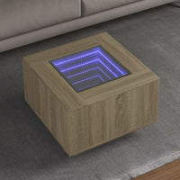 Thumbnail for LED-Couchtisch Sonoma-Eiche 60x60x40 cm Holzwerkstoff