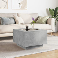 Thumbnail for LED-Couchtisch Betongrau 60x60x40 cm Holzwerkstoff