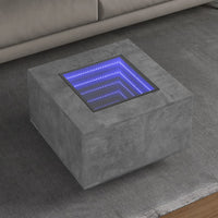 Thumbnail for LED-Couchtisch Betongrau 60x60x40 cm Holzwerkstoff