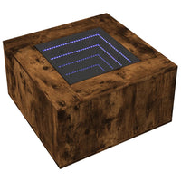 Thumbnail for LED-Couchtisch Räuchereiche 60x60x40 cm Holzwerkstoff