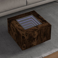 Thumbnail for LED-Couchtisch Räuchereiche 60x60x40 cm Holzwerkstoff