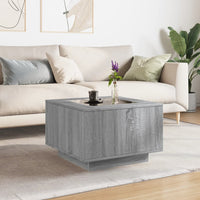 Thumbnail for LED-Couchtisch Grau Sonoma 60x60x40 cm Holzwerkstoff