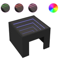 Thumbnail for Couchtisch mit Infinity-LED Schwarz 40x40x30 cm