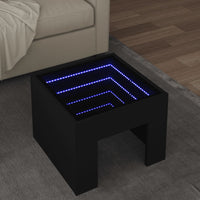 Thumbnail for Couchtisch mit Infinity-LED Schwarz 40x40x30 cm