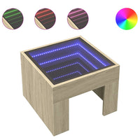 Thumbnail for Couchtisch mit Infinity-LED Sonoma-Eiche 40x40x30 cm