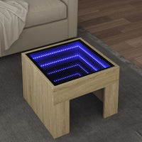 Thumbnail for Couchtisch mit Infinity-LED Sonoma-Eiche 40x40x30 cm