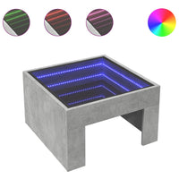 Thumbnail for Couchtisch mit Infinity-LED Betongrau 50x50x30 cm