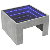 Thumbnail for Couchtisch mit Infinity-LED Betongrau 50x50x30 cm
