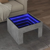 Thumbnail for Couchtisch mit Infinity-LED Betongrau 50x50x30 cm