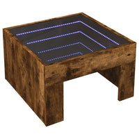Thumbnail for Couchtisch mit Infinity-LED Räuchereiche 50x50x30 cm