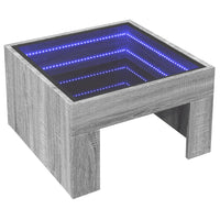 Thumbnail for Couchtisch mit Infinity-LED Grau Sonoma 50x50x30 cm