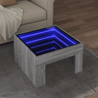 Thumbnail for Couchtisch mit Infinity-LED Grau Sonoma 50x50x30 cm