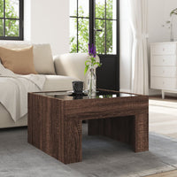 Thumbnail for Couchtisch mit Infinity-LED Braun Eichen-Optik 50x50x30 cm