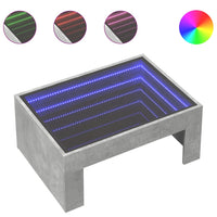Thumbnail for Couchtisch mit Infinity-LED Betongrau 70x50x30 cm