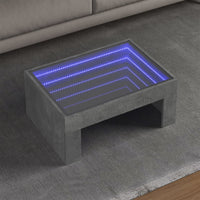 Thumbnail for Couchtisch mit Infinity-LED Betongrau 70x50x30 cm