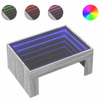 Thumbnail for Couchtisch mit Infinity-LED Grau Sonoma 70x50x30 cm