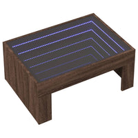 Thumbnail for Couchtisch mit Infinity-LED Braun Eichen-Optik 70x50x30 cm