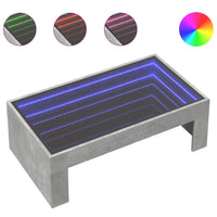Thumbnail for Couchtisch mit Infinity-LED Betongrau 90x50x30 cm