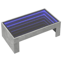 Thumbnail for Couchtisch mit Infinity-LED Betongrau 90x50x30 cm