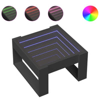 Thumbnail for Couchtisch mit Infinity-LED Schwarz 50x53x30 cm