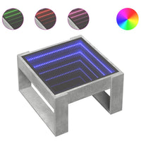 Thumbnail for Couchtisch mit Infinity-LED Betongrau 50x53x30 cm