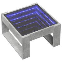 Thumbnail for Couchtisch mit Infinity-LED Betongrau 50x53x30 cm