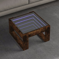 Thumbnail for Couchtisch mit Infinity-LED Räuchereiche 50x53x30 cm