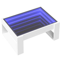Thumbnail for Couchtisch mit Infinity-LED Weiß 70x53x30 cm