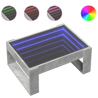 Thumbnail for Couchtisch mit Infinity-LED Betongrau 70x53x30 cm