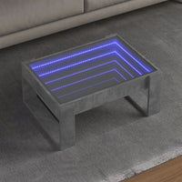 Thumbnail for Couchtisch mit Infinity-LED Betongrau 70x53x30 cm