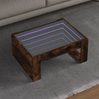 Thumbnail for Couchtisch mit Infinity-LED Räuchereiche 70x53x30 cm