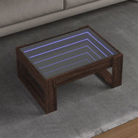 Thumbnail for Couchtisch mit Infinity-LED Braun Eichen-Optik 70x53x30 cm